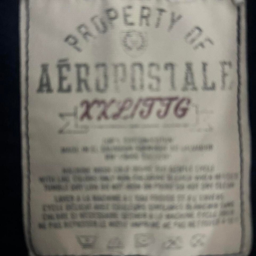 Aeropostale Athletics Mens Gray SpellOut Graphic Tee T-Shirt Size XXL Blue - Picture 6 of 6